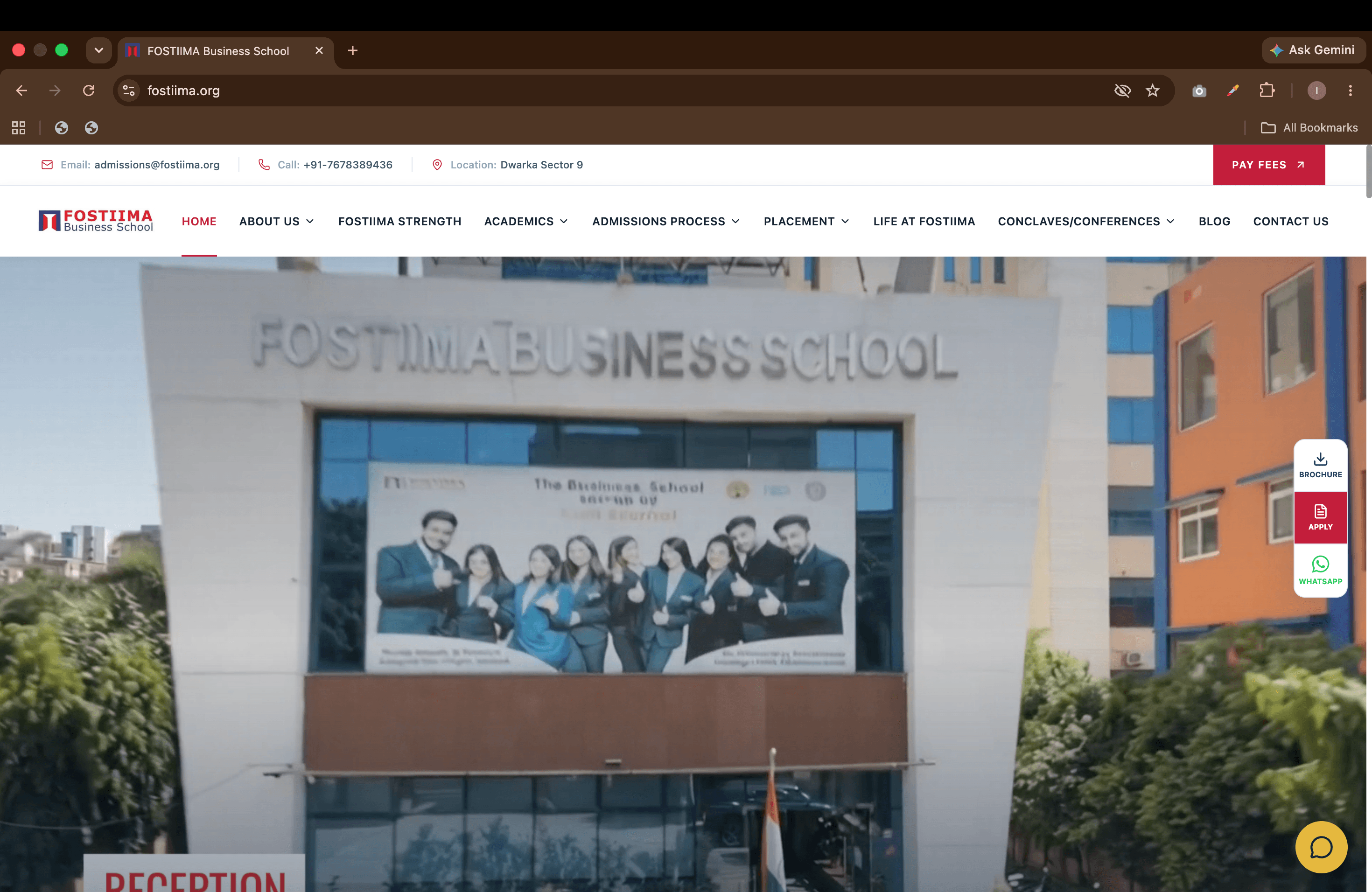 FOSTIIMA Business School Website